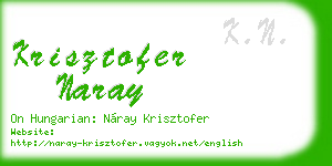 krisztofer naray business card
